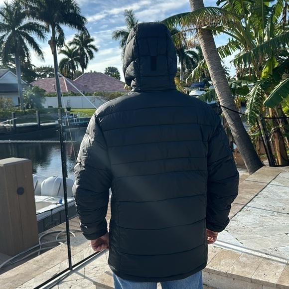 Columbia 🎉HP🎉🎆Sale🎆black and blue hooded insulated jacket - Picture 3 of 12